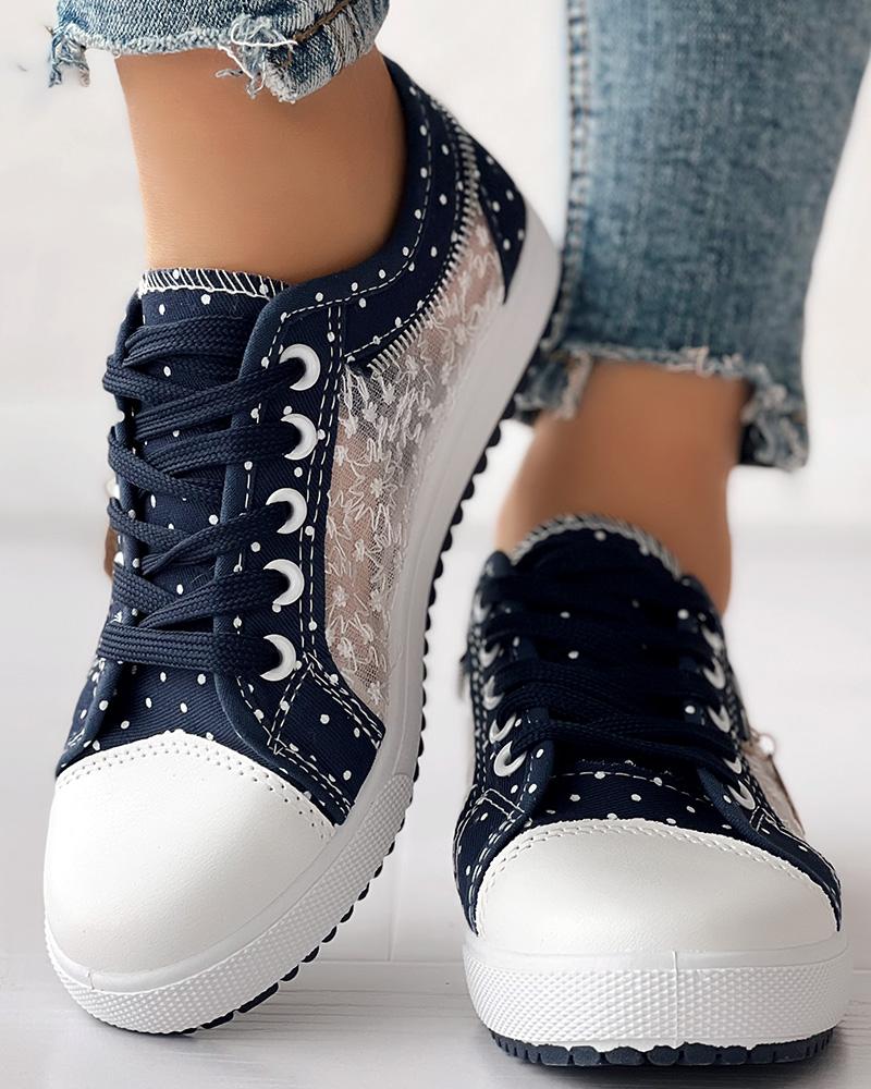 MW | Flache Turnschuhe aus Mesh für Frauen