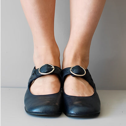 MW | Sommer Vintage Sandalen mit niedrigem Absatz