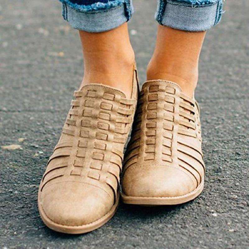 MW | Schuhe mit niedrigem Absatz dicke Ferse Reißverschluss Sandalen
