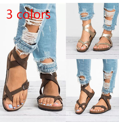 MW | Flache Sandalen aus Leder