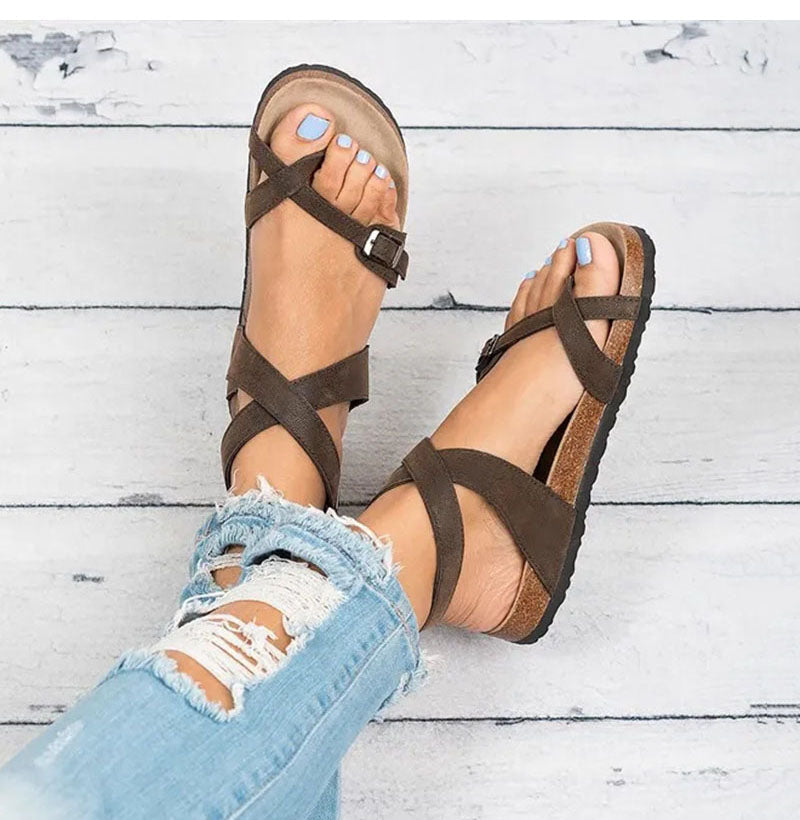 MW | Flache Sandalen aus Leder