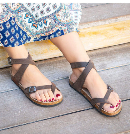 MW | Flache Sandalen aus Leder