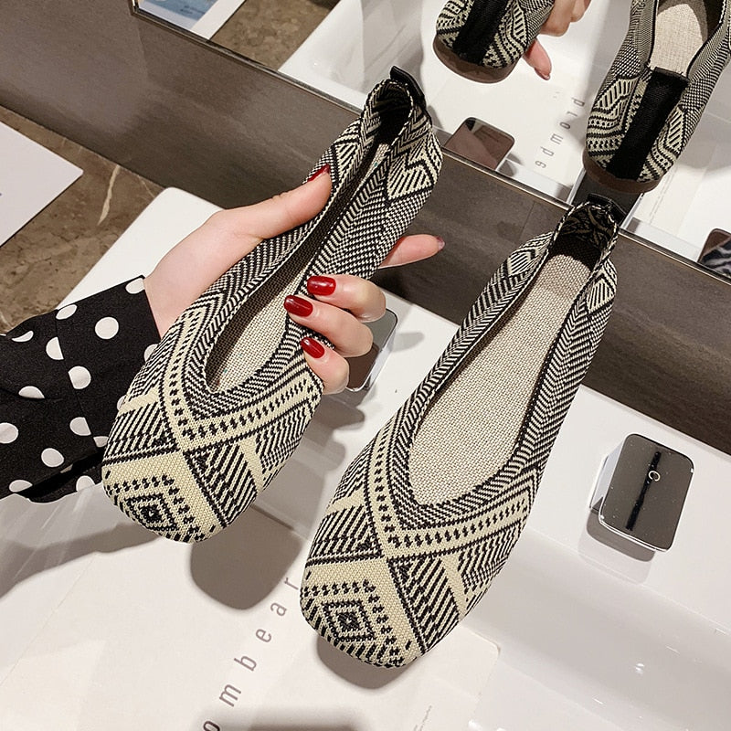 MW | Stretch-Gewebe Gummisohle Loafers