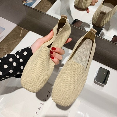 MW | Stretch-Gewebe Gummisohle Loafers