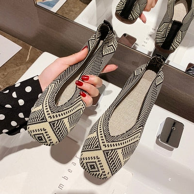 MW | Stretch-Gewebe Gummisohle Loafers