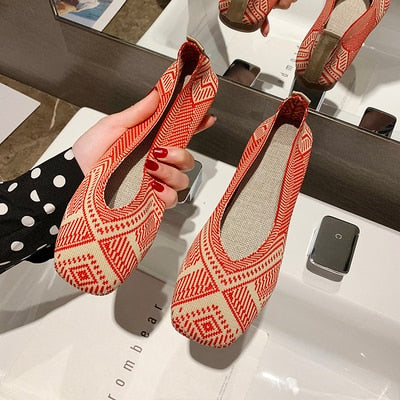 MW | Stretch-Gewebe Gummisohle Loafers