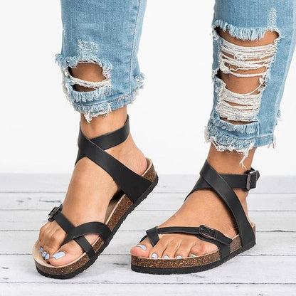 MW | Flache Sandalen aus Leder