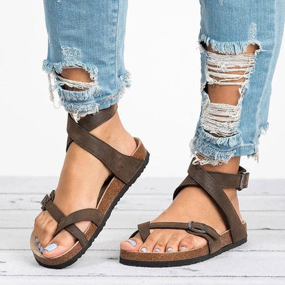 MW | Flache Sandalen aus Leder