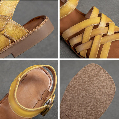 MW | Sandalen aus gewebtem Leder