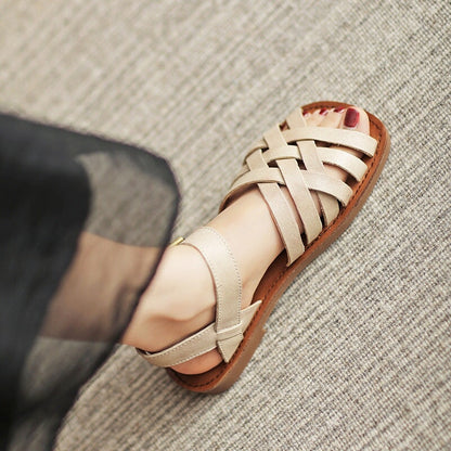 MW | Sandalen aus gewebtem Leder