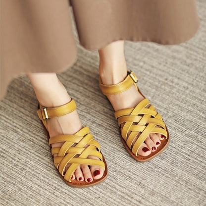 MW | Sandalen aus gewebtem Leder