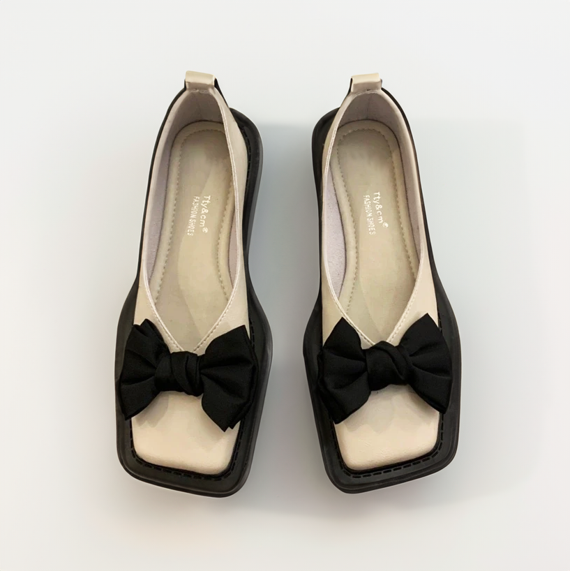 MW | Quadratische Zehe Flacher Mund Slipper für Frauen Loafers
