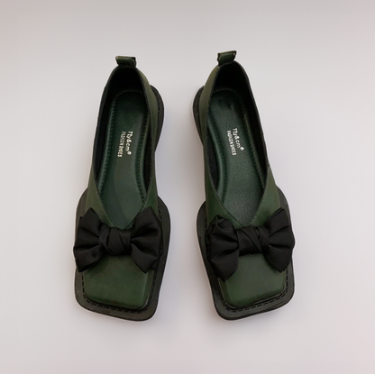 MW | Quadratische Zehe Flacher Mund Slipper für Frauen Loafers