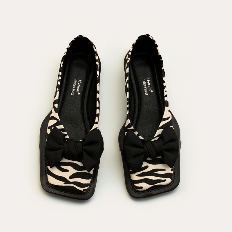 MW | Quadratische Zehe Flacher Mund Slipper für Frauen Loafers