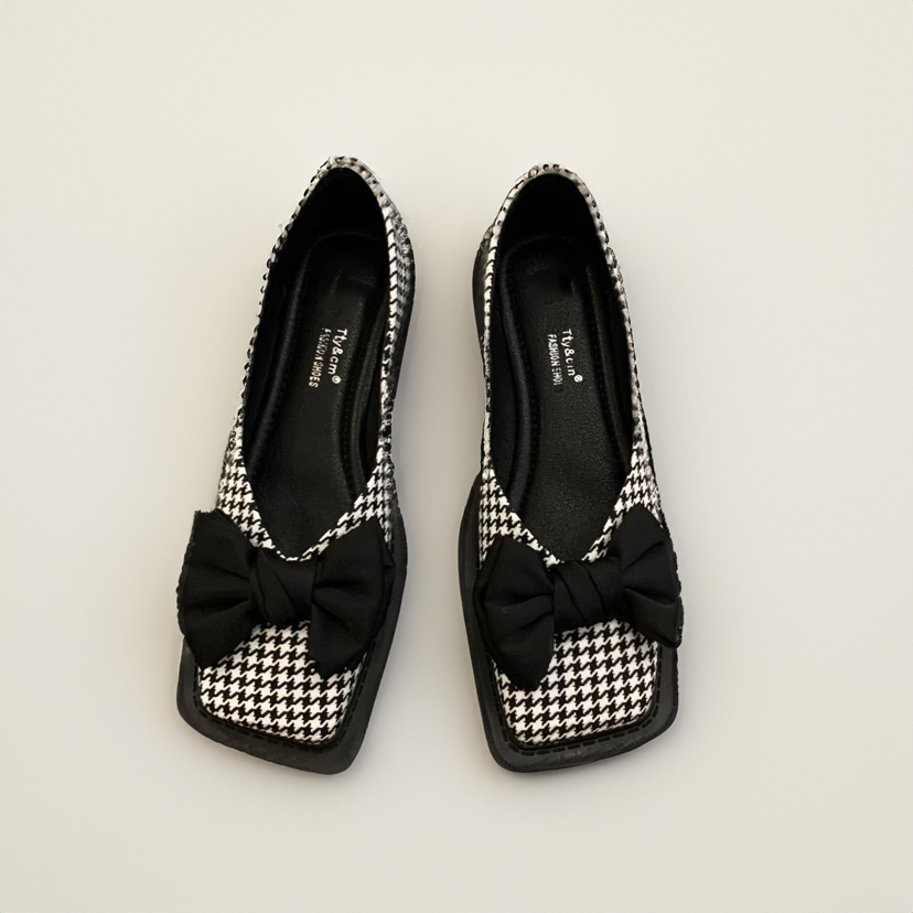 MW | Quadratische Zehe Flacher Mund Slipper für Frauen Loafers