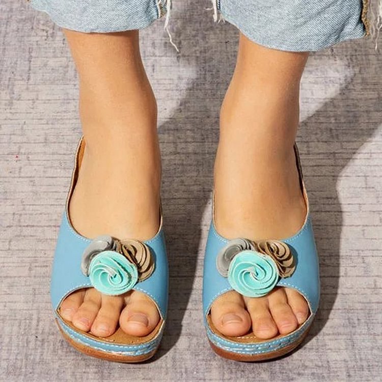 MW | Damen Keilsandalen Hausschuhe Stil Sandalen