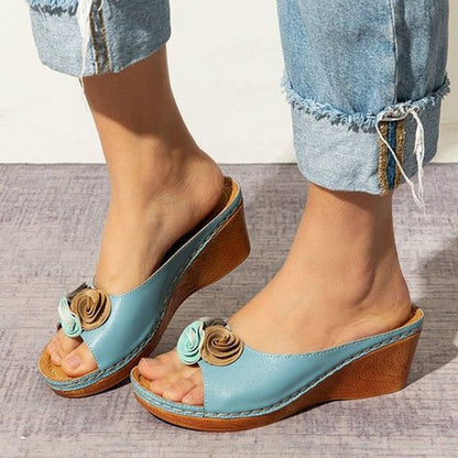 MW | Damen Keilsandalen Hausschuhe Stil Sandalen