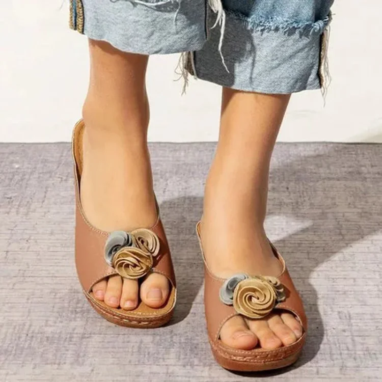 MW | Damen Keilsandalen Hausschuhe Stil Sandalen
