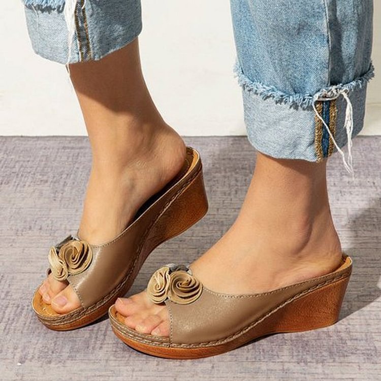MW | Damen Keilsandalen Hausschuhe Stil Sandalen