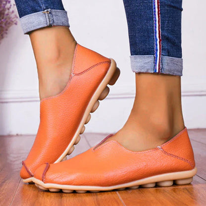 MW | Damen Leder Loafer lässig Stil Boot Schuhe