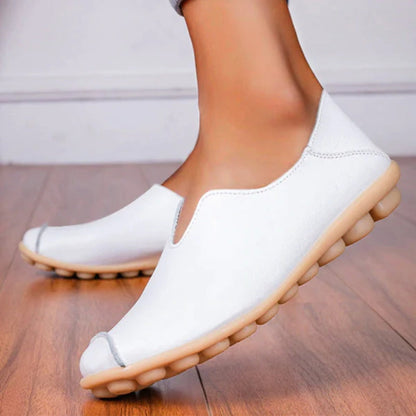MW | Damen Leder Loafer lässig Stil Boot Schuhe