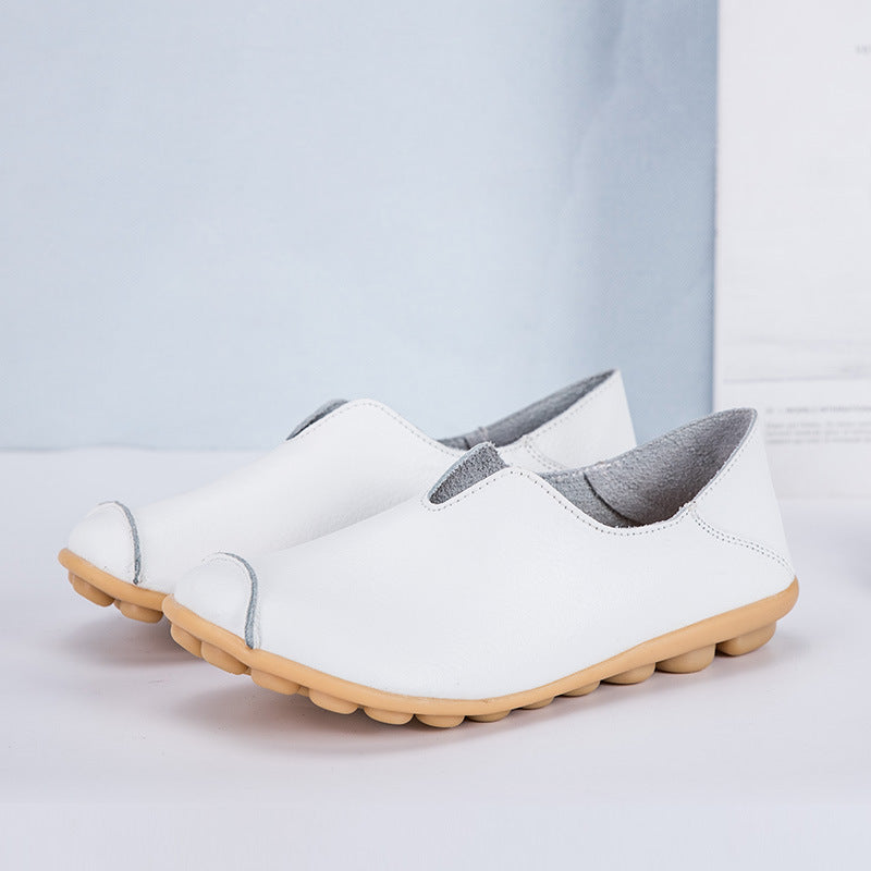 MW | Damen Leder Loafer lässig Stil Boot Schuhe
