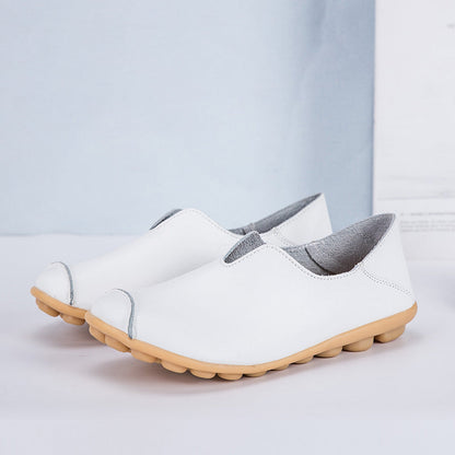 MW | Damen Leder Loafer lässig Stil Boot Schuhe