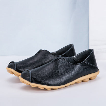 MW | Damen Leder Loafer lässig Stil Boot Schuhe