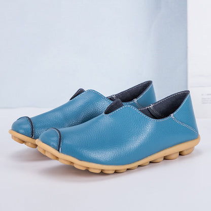 MW | Damen Leder Loafer lässig Stil Boot Schuhe