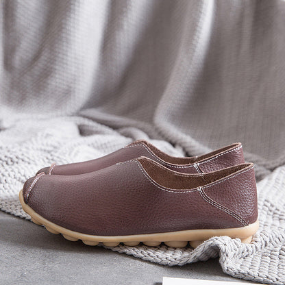 MW | Damen Leder Loafer lässig Stil Boot Schuhe