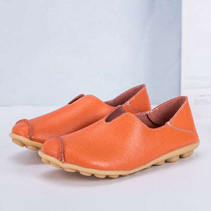 MW | Damen Leder Loafer lässig Stil Boot Schuhe