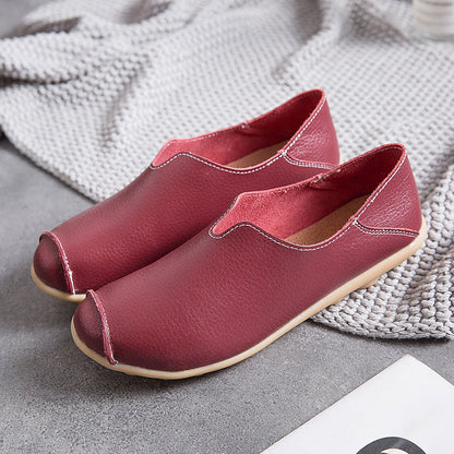 MW | Damen Leder Loafer lässig Stil Boot Schuhe