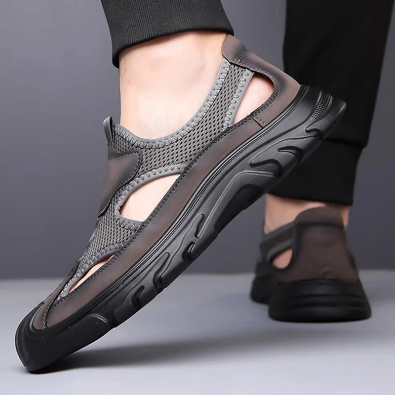 MW | Herren Sandalen aus Mesh-Leder