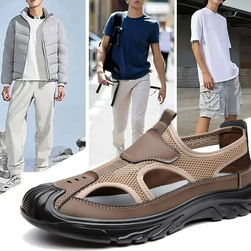 MW | Herren Sandalen aus Mesh-Leder