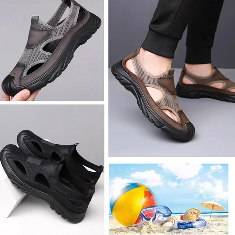 MW | Herren Sandalen aus Mesh-Leder