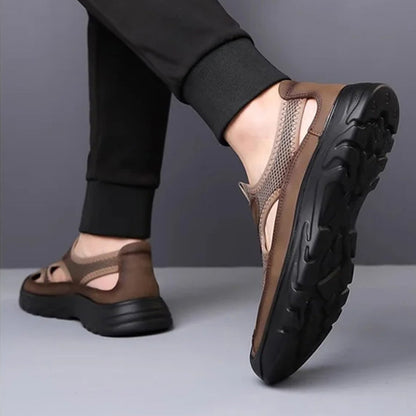 MW | Herren Sandalen aus Mesh-Leder
