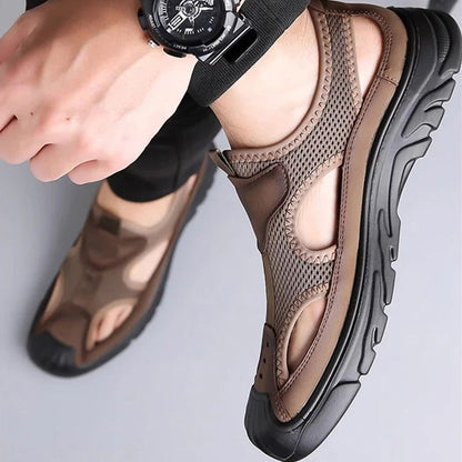 MW | Herren Sandalen aus Mesh-Leder