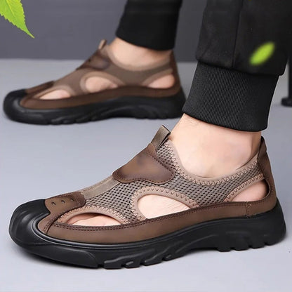 MW | Herren Sandalen aus Mesh-Leder