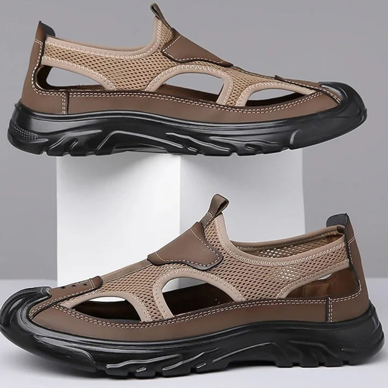 MW | Herren Sandalen aus Mesh-Leder
