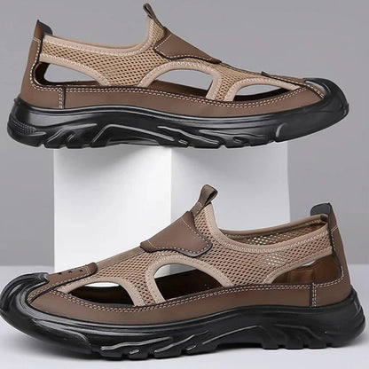MW | Herren Sandalen aus Mesh-Leder