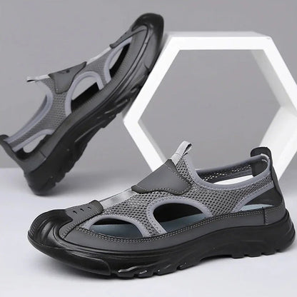 MW | Herren Sandalen aus Mesh-Leder