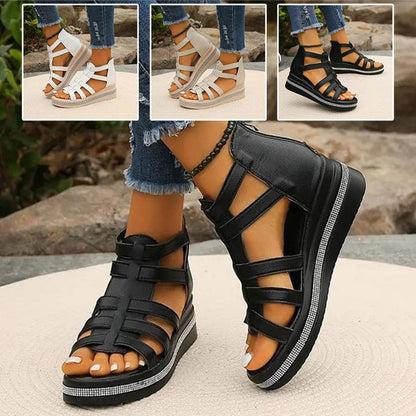 MW | Sandalen mit strassbesetztem Rand