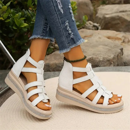 MW | Sandalen mit strassbesetztem Rand