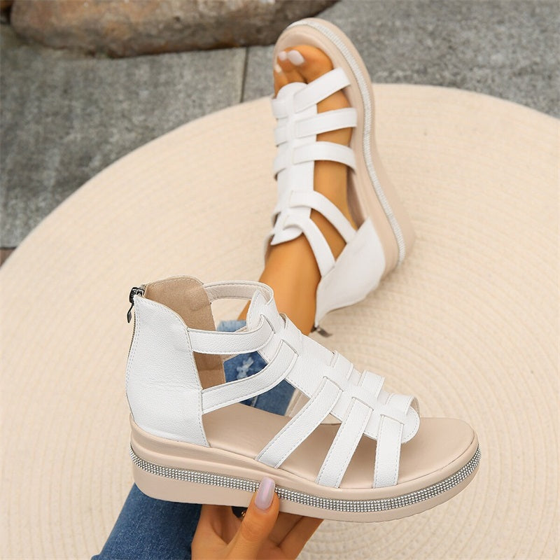 MW | Sandalen mit strassbesetztem Rand