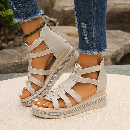 MW | Sandalen mit strassbesetztem Rand
